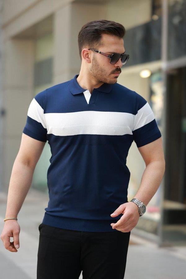 Erkek Yakalı Kısa Kollu Tişört - Image 1