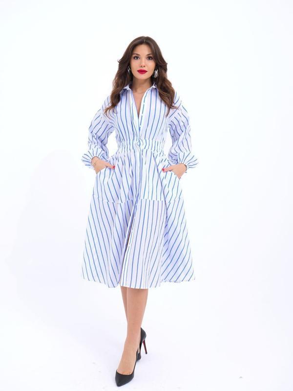 6813 ELBİSE-BALTİMORE ÇİZGİLİ - Image 1