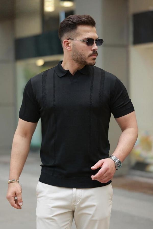 Erkek Hemşire Yaka Kısa Kollu Tişört - Image 1