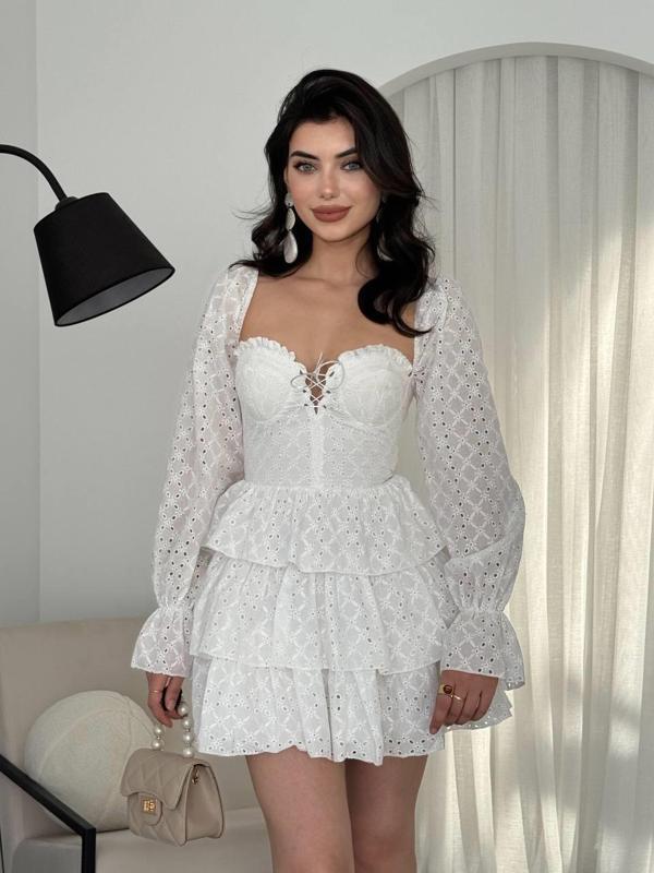 Oxfo Göğüs Bağlamalı Elbise - Image 1