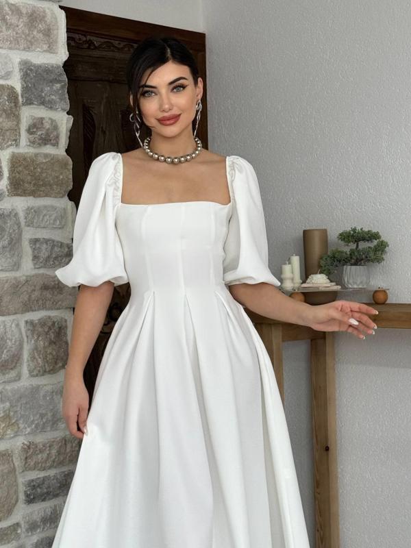 Benjamin Çan Etekli Midi Boy Elbise - Image 1