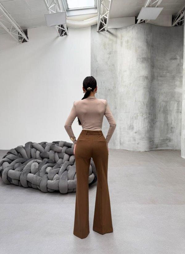 230 Gr Poly Viscose Full Lycra İspanyol Paça Pantolon - Image 1