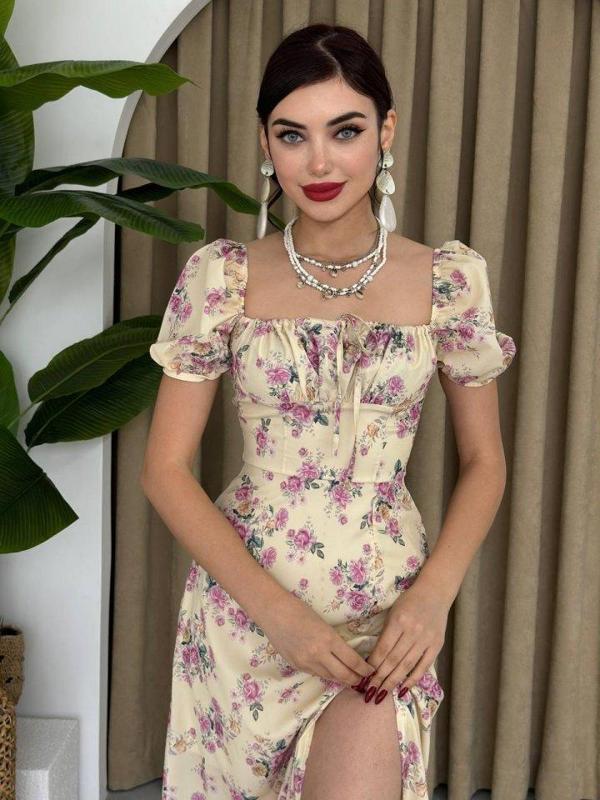 Zeze Balon Kol Elbise - Image 1