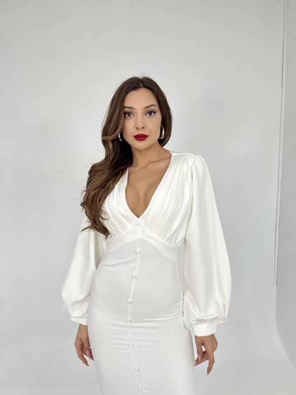 6530 ELBİSE-EKRU - Image 1