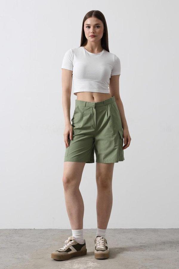 Cargo Cepli Şort - Haki - Image 1