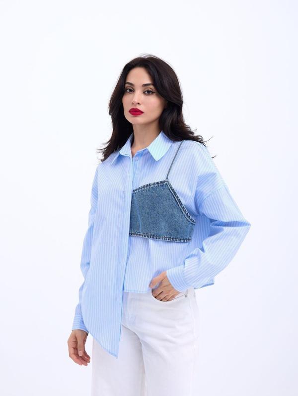 5419 GÖMLEK-SAN DİEGO ÇİZGİLİ - Image 1