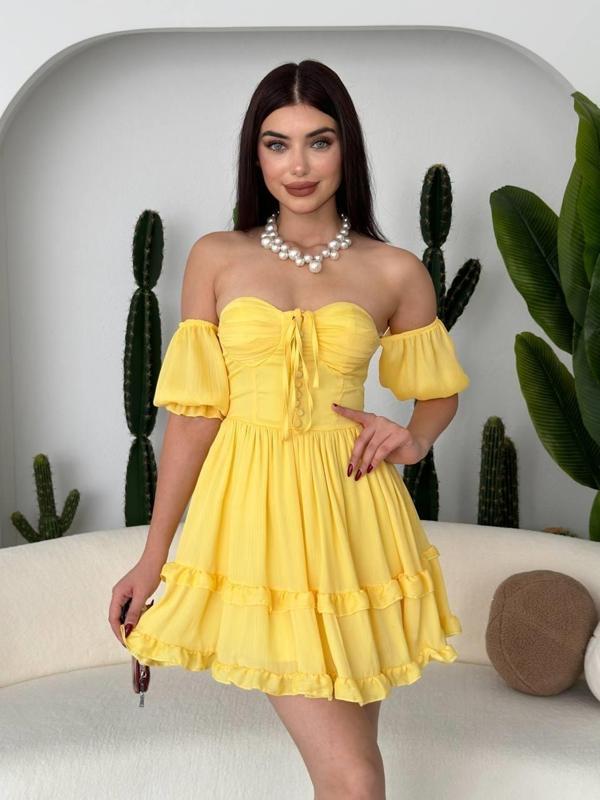 Vingo Mini Elbise - Image 1