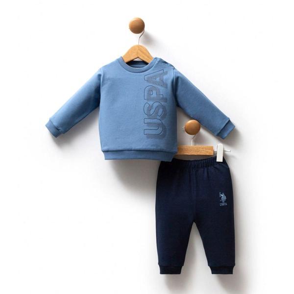 U.S. Polo Assn 2'li Bebek Takım USB2556 Mavi - Image 1