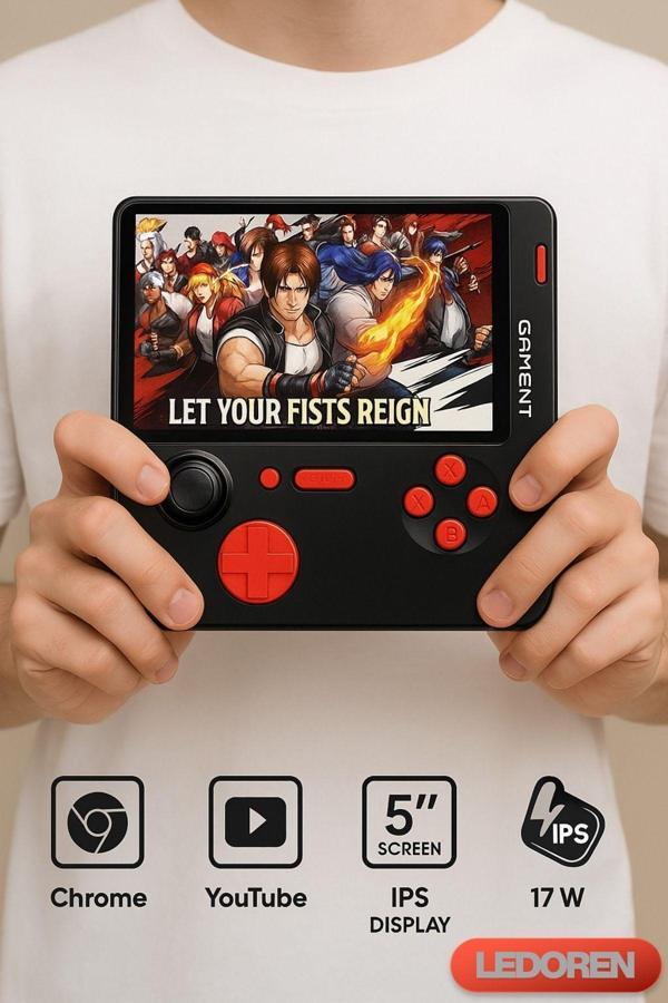 GameMT E5 Elde Taşınabilir Youtube Chrome Oyun Konsolu 5000 mah 2 in 1 Hızlı Şarj Cihazı 17 W Retro - Image 1