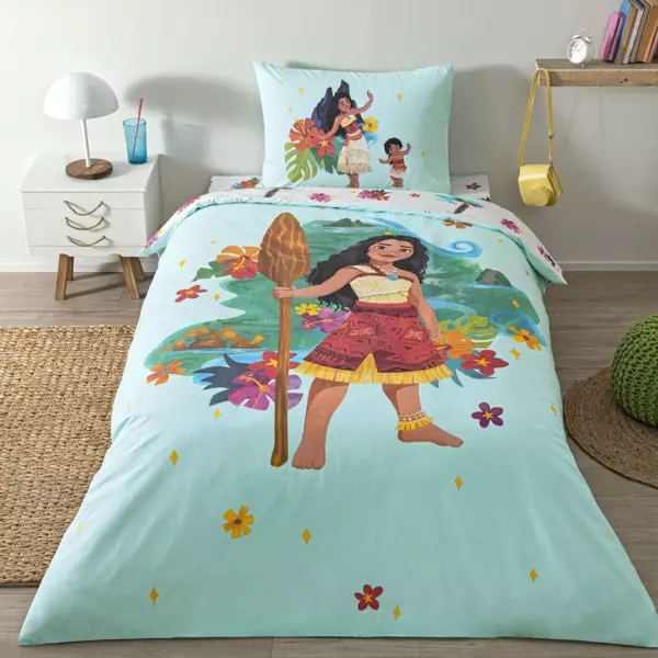 Taç Lisanslı Disney Moana Tek Kişilik Pamuk Nevresim Takımı - Image 1