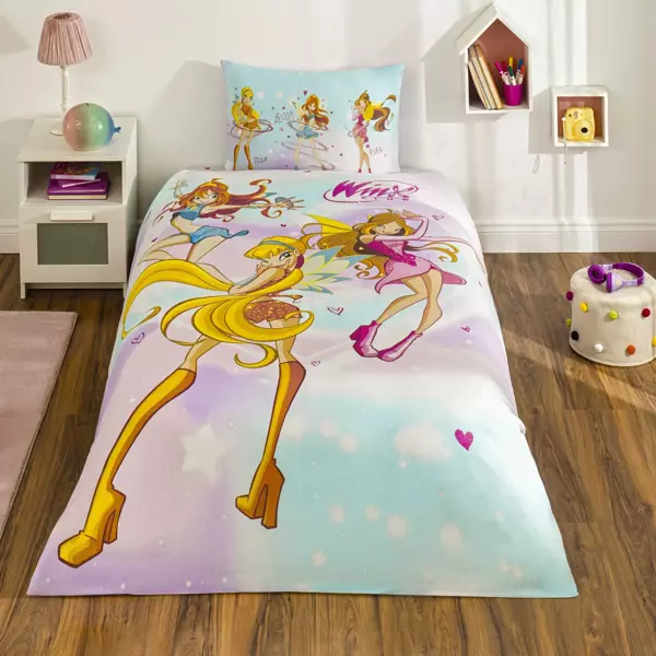 Taç Lisanslı Winx Magic Tek Kişilik Pamuk Nevresim Takımı - Image 1