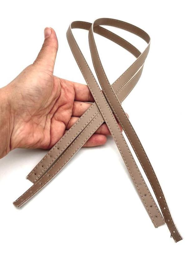 Angel Çanta Aksesuar Slim Model 70x1.2 cm Suni Deri Koyu Bej Renk Çift Çanta Sapı - Image 1