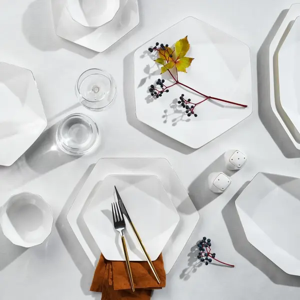 Schafer Superfine Bone Star Yemek Takımı 56 Parça-Gold - Image 1