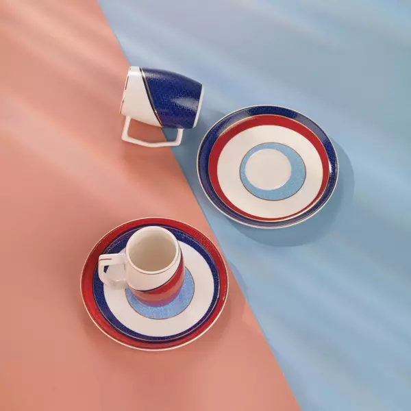 Schafer Flott 6 Kişilik Kahve Fincan Takımı 12 Parça-Asorti01 - Image 1