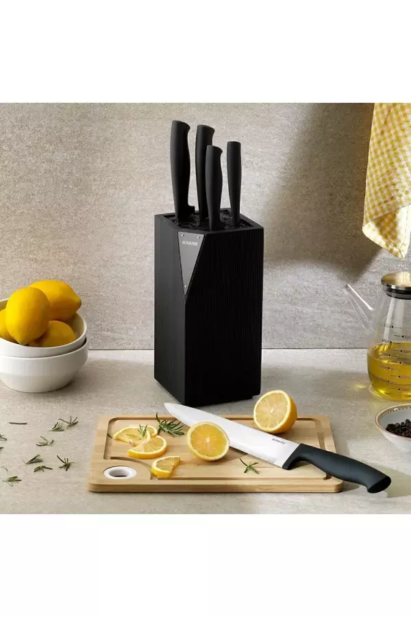 Schafer Solide Bıçak Seti 6 Parça-Siyah10 - Image 1