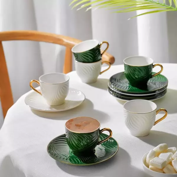 Schafer Glossy 6 Kişilik Kahve Fincan Takımı 12 Parça - Image 1