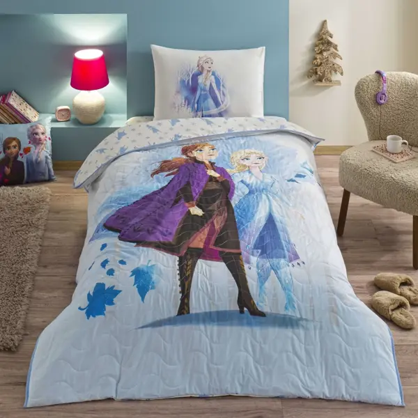Taç Lisanslı Disney Frozen Sisters Tek Kişilik Pamuk Complete Set - Image 1