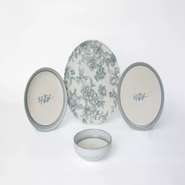 Pierre Cardin Isla Grey Porselen 24 Parça Yemek Takımı - Image 1