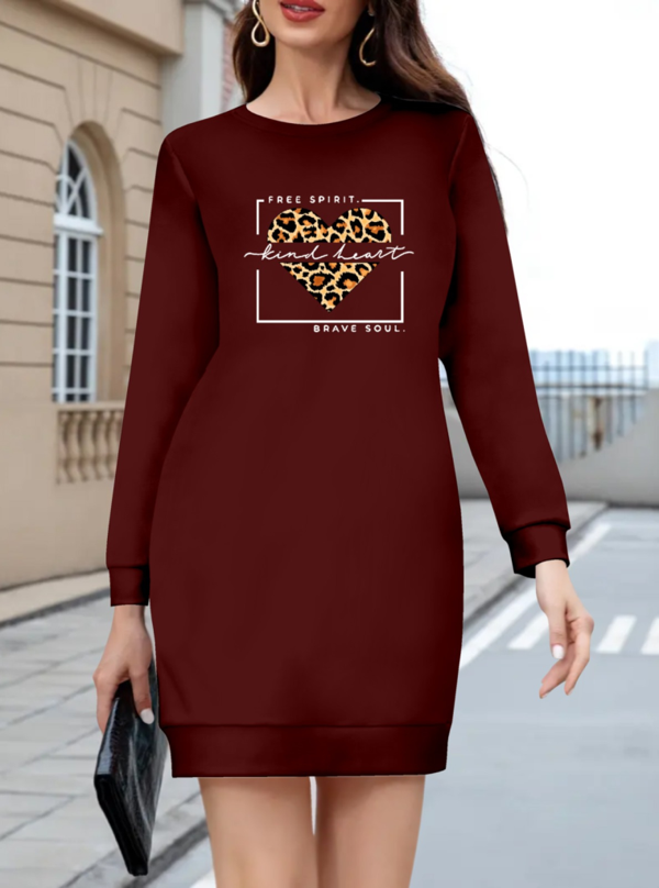 Kadın Uzun Kollu Bisiklet Yaka Desenli Viskon Iki Iplik Bluz - Image 1