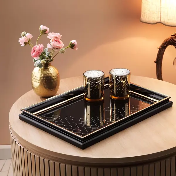 Schafer Bolero Tepsi 1 Parça-Gold/Siyah03 - Image 1