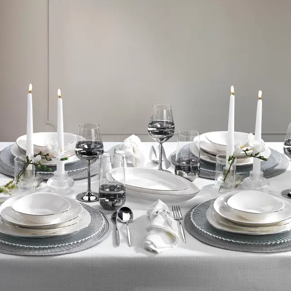 Schafer Dina Yemek Takımı 56 Parça-Platin - Image 1