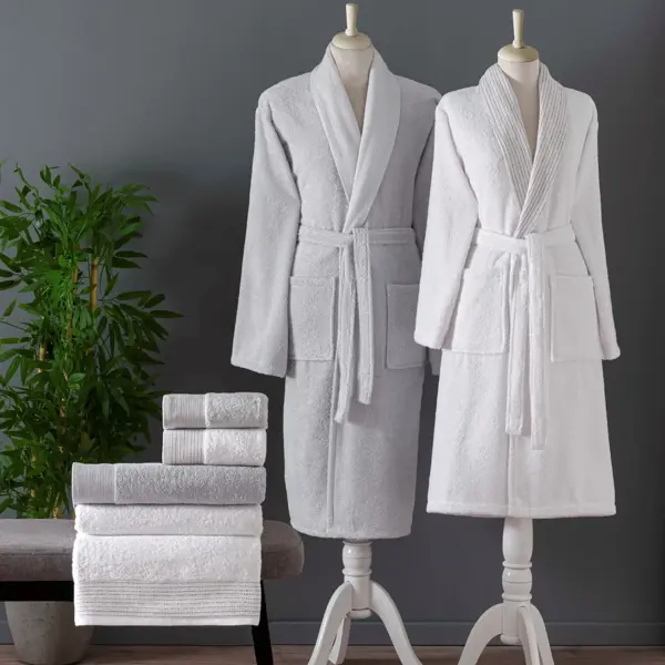 TAÇ ZEN PURE COTTON AİLE 6'LI SET BEYAZ- GRİ - Image 1
