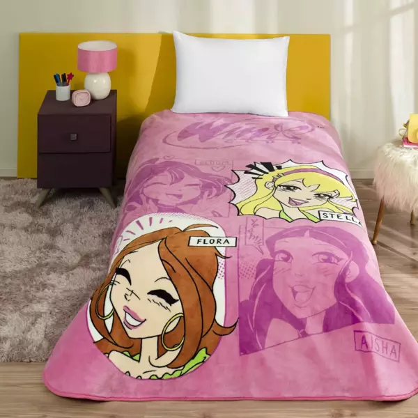 TAÇ LİSANSLI WİNX GIRL POWER TEK KİŞİLİK BATTANİYE - Image 1