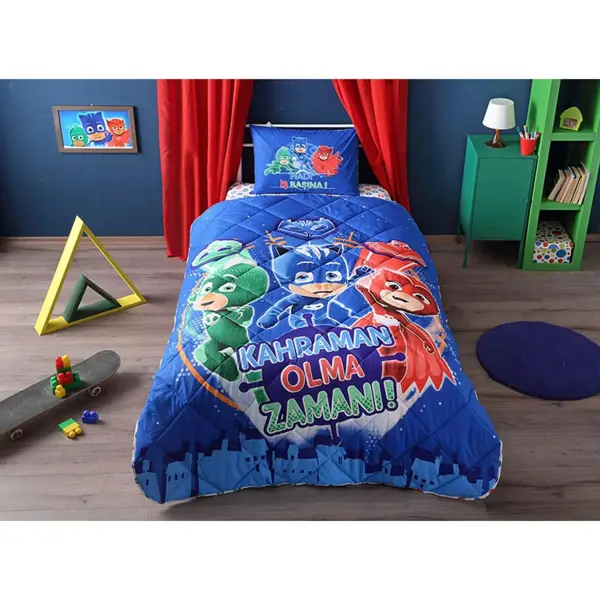 TAÇ LISANSLI YORGAN SETI PJ MASKS - Image 1