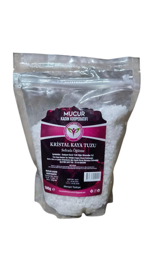 Mucur Kadın Kooperatifi Kristal Kaya Tuzu 500 gr - Image 1