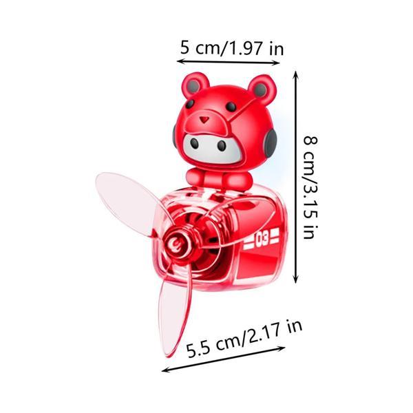 Pervaneli Klima Süsü Oto Koku Klipsi Kırmızı Pilot Hava Ferahlatıcı Maskot - Image 1