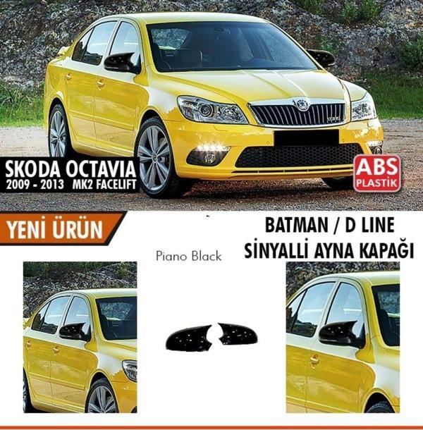 Skoda Octavia Uyumlu Mk2 A5 Facelift Batman Ayna Kapağı 2009-2013 - Image 1