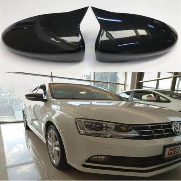 Volkswagen Jetta Uyumlu (2015-2018) Batman Yarasa Ayna Kapağı (Parlak Siyah) - Image 1