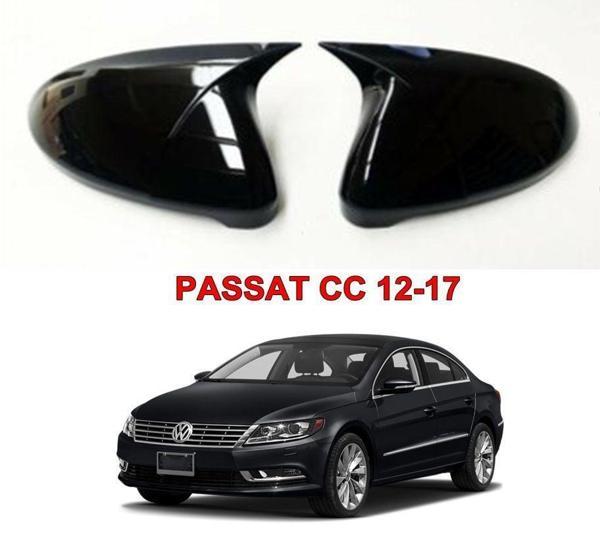 Volkswagen Passat Uyumlu CC (2012-2017) Batman Yarasa Ayna Kapağı (Piano Black) - Image 1