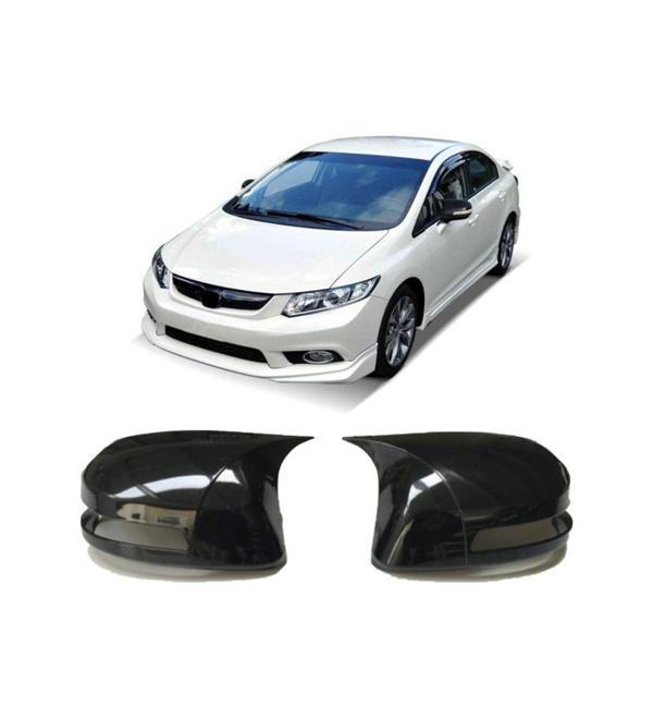 Honda Civic Uyumlu Fb7 2012 Sonrası Batman Yarasa Ayna Kapağı (Parlak Siyah) - Image 1