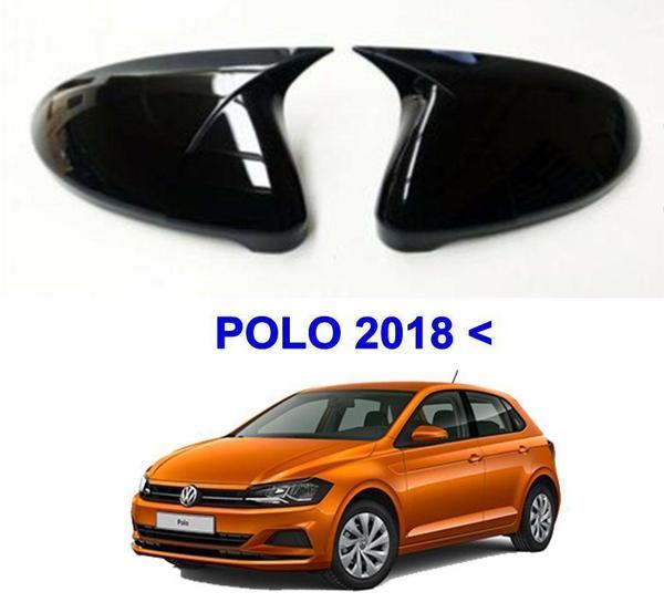 Volkswagen Polo Uyumlu 2017 Sonrası Batman Yarasa Ayna Kapağı (Parlak Siyah) - Image 1