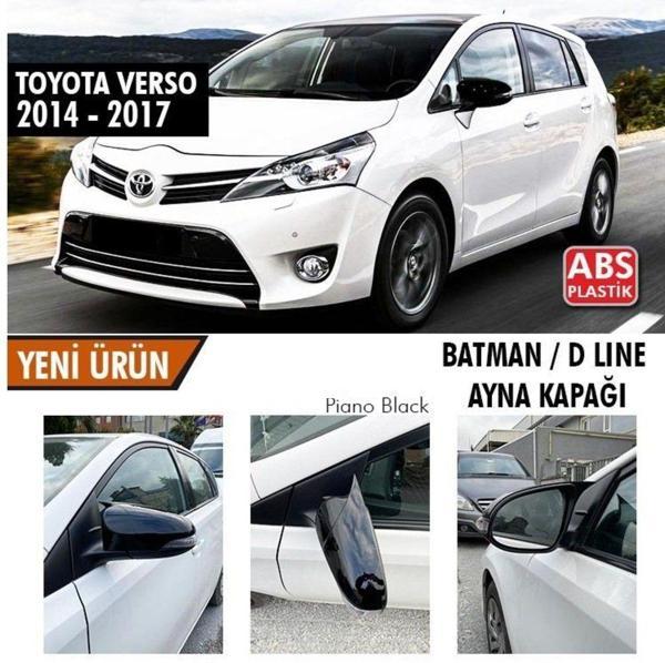Toyota Verso Uyumlu Makyajlı (2014-2017) Batman Yarasa Ayna Kapağı (Piano Black) - Image 1