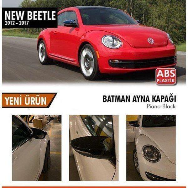 Volkswagen New Uyumlu Beetle (2011-2019) Batman Yarasa Ayna Kapağı (Parlak Siyah) - Image 1