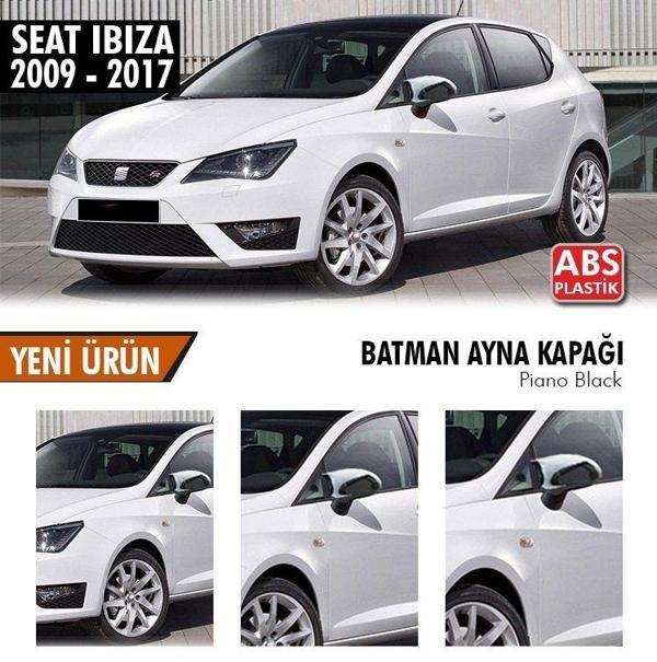 Seat İbiza Uyumlu (2009-2017) Batman Yarasa Ayna Kapağı (Piano Black) - Image 1