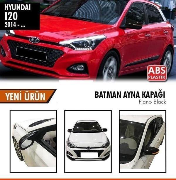 Hyundai İ20 Uyumlu 2014-2018 Sinyalli Batman Yarasa Ayna Kapağı (Parlak Siyah) - Image 1