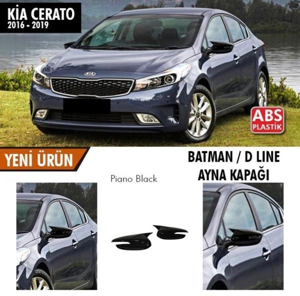 Kia Cerato Uyumlu (2016-2019) Batman Yarasa Ayna Kapağı (Parlak Siyah) - Image 1