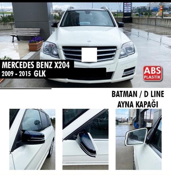 Mercedes Glk Uyumlu Serisi X204 (2009-2015) Batman Yarasa Ayna Kapağı (Parlak Siyah) - Image 1