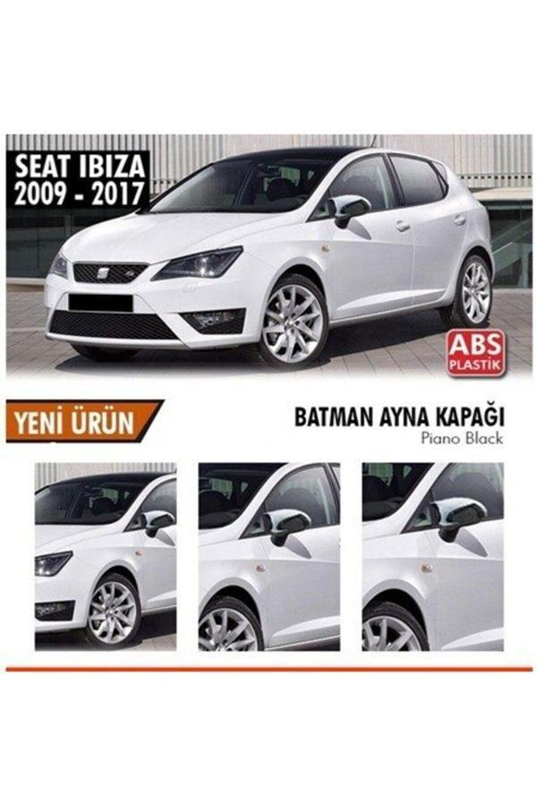 Seat İbiza Uyumlu Mk4 (2009-2017) Batman Yarasa Ayna Kapağı (Piano Black) - Image 1