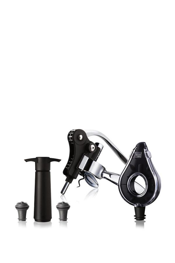 Vacu Vin Air Deluxe Siyah Çelik Şarap Seti - Image 1