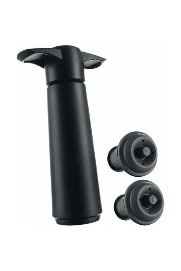 Vacu Vin Şarap Vakum Seti Siyah (1 Pompa 2 Şarap Tıpası) Kutulu - Image 1