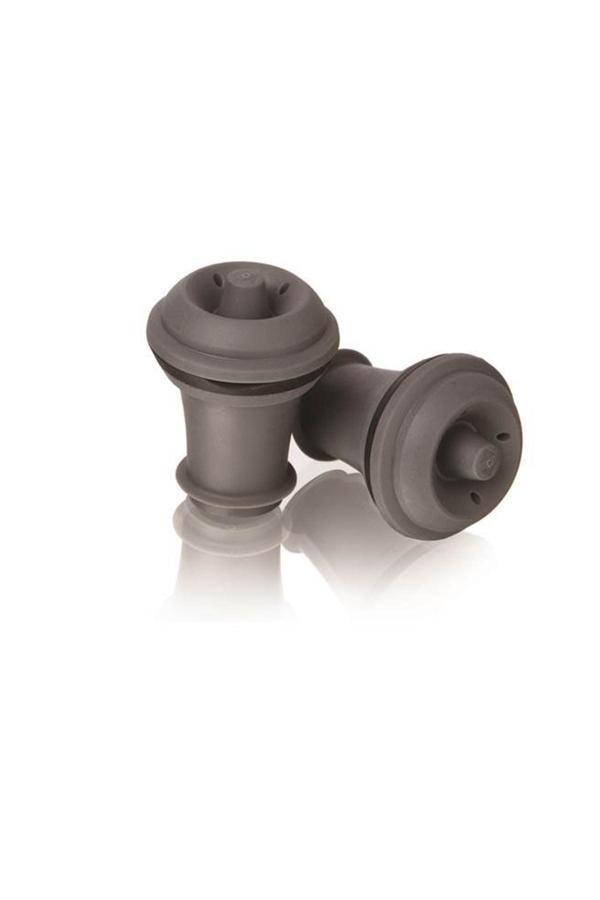 Vacu Vin Şarap Tıpa Seti 2'Li Gri - Image 1