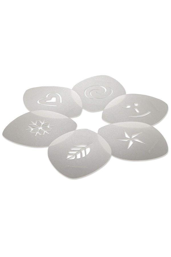 Aerolatte Cappuccino Art Şablonu 6 Eğlenceli Tasarım - Image 1