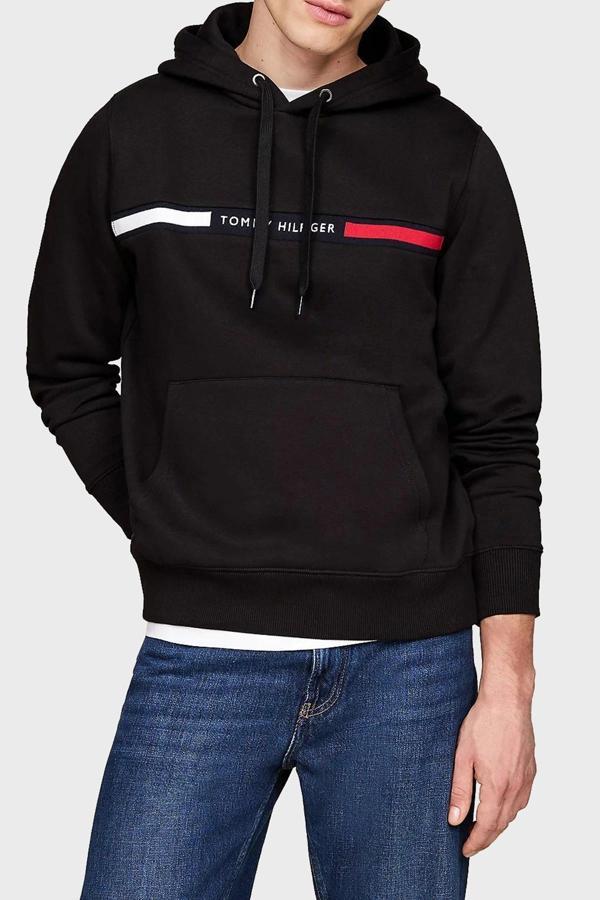 Tommy Hilfiger Göğsü Hilfiger Eklemeli Erkek Kazak MW0MW37361BDS - Image 1