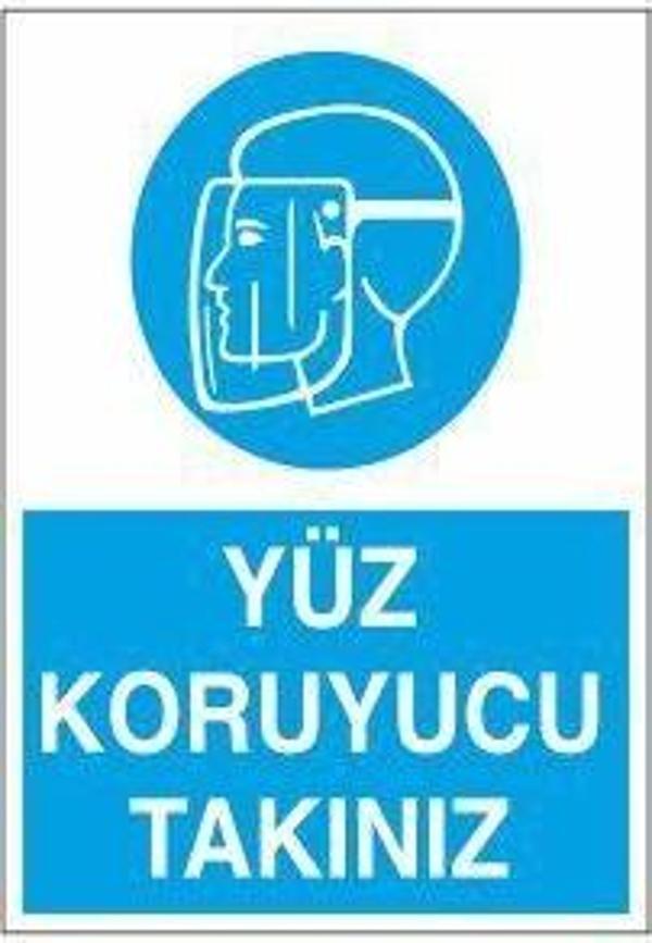 Technopa Yüz Koruyucu Takınız Uyarı Levhası - Image 1