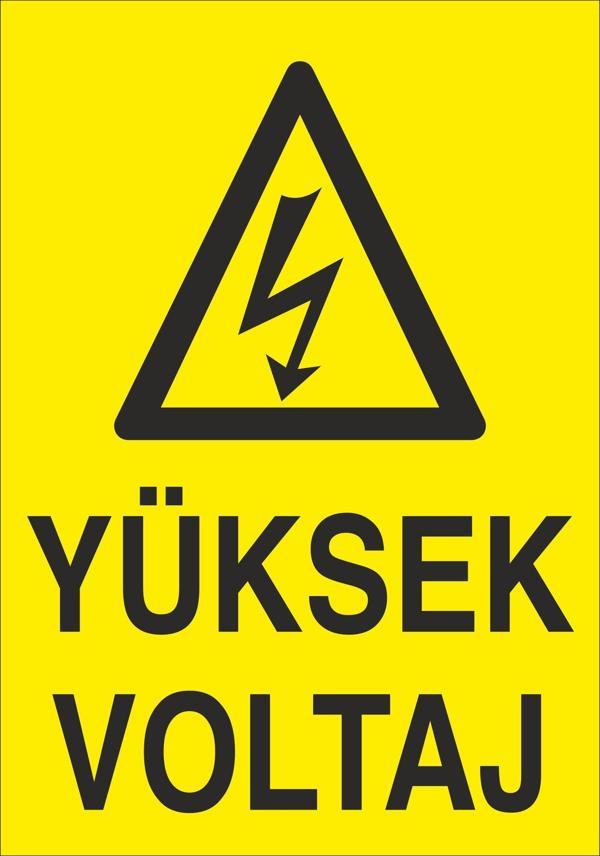Technopa Yüksek Vol. Uyarı Levhası - Image 1