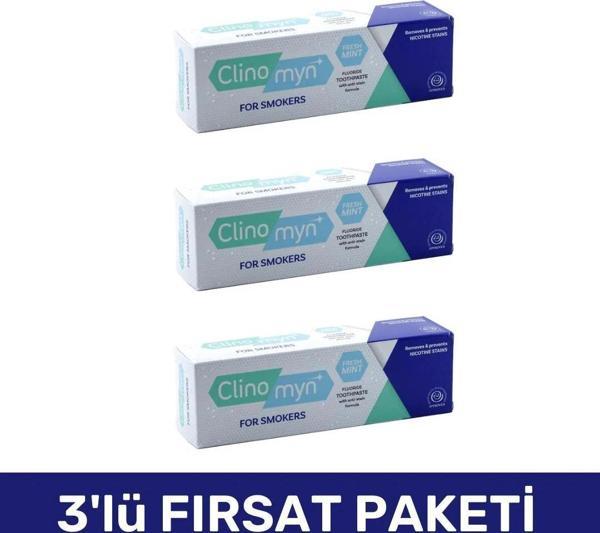 Clinomyn Taze Nane Sigrara İçenler İçin Diş Macunu 75 ml 3'Lü Paket - Image 1